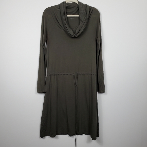 Hill Dresses Hill Green Long Sleeve Dress Size S Tie Waist Pima Cotton